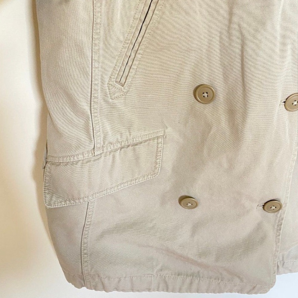 J. Crew Double Breasted Basic Jacket Khaki Size M… - image 3